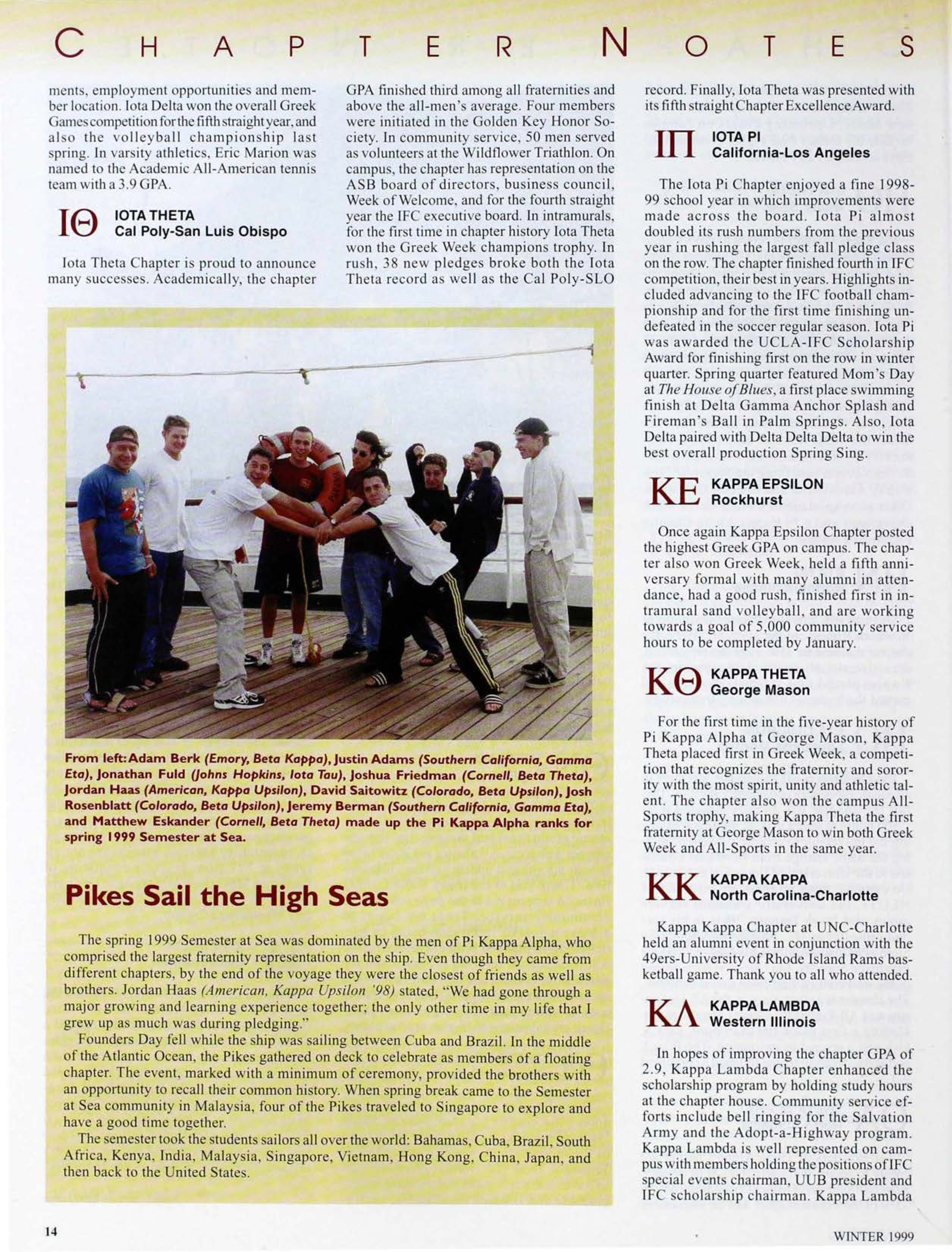 Pikes Sail the High Seas